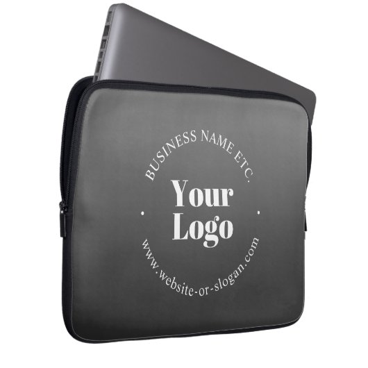 Ihr Firmenlogo oder Ihr Design und Ihr bearbeitete Laptopschutzhülle (Vorne Rechts)