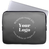 Ihr Firmenlogo oder Ihr Design und Ihr bearbeitete Laptopschutzhülle (Vorderseite)