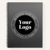 Ihr Firmenlogo oder Ihr Design und Ihr bearbeitete Notizblock (Vorderseite)