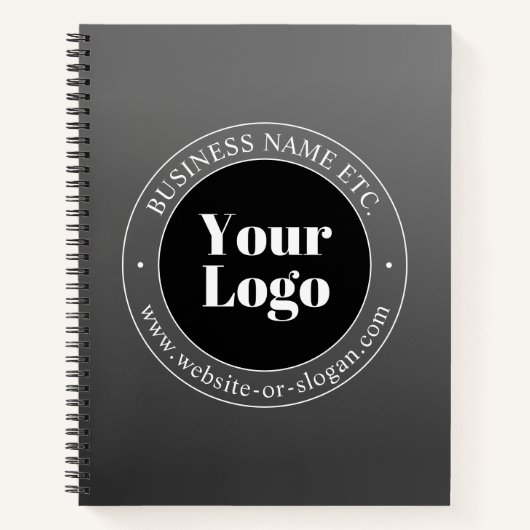Ihr Firmenlogo oder Ihr Design und Ihr bearbeitete Notizblock (Vorderseite)