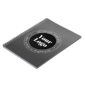 Ihr Firmenlogo oder Ihr Design und Ihr bearbeitete Notizblock (Linke Seite)