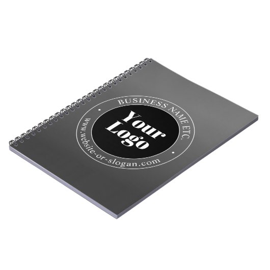 Ihr Firmenlogo oder Ihr Design und Ihr bearbeitete Notizblock (Linke Seite)