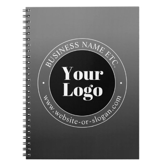 Ihr Firmenlogo oder Ihr Design und Ihr bearbeitete Notizblock (Vorderseite)