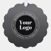 Ihr Firmenlogo oder Ihr Design und Ihr bearbeitete Ornament Karte (Rückseite)