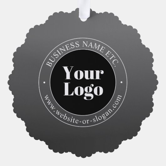 Ihr Firmenlogo oder Ihr Design und Ihr bearbeitete Ornament Karte (Rückseite)