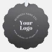 Ihr Firmenlogo oder Ihr Design und Ihr bearbeitete Ornament Karte (Rückseite)