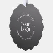 Ihr Firmenlogo oder Ihr Design und Ihr bearbeitete Ornament Karte (Links)