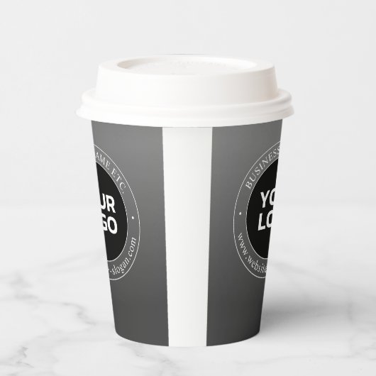 Ihr Firmenlogo oder Ihr Design und Ihr bearbeitete Pappbecher (Links)