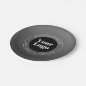 Ihr Firmenlogo oder Ihr Design und Ihr bearbeitete Pappteller (Schrägansicht)