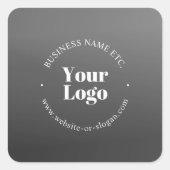 Ihr Firmenlogo oder Ihr Design und Ihr bearbeitete Quadratischer Aufkleber (Vorderseite)