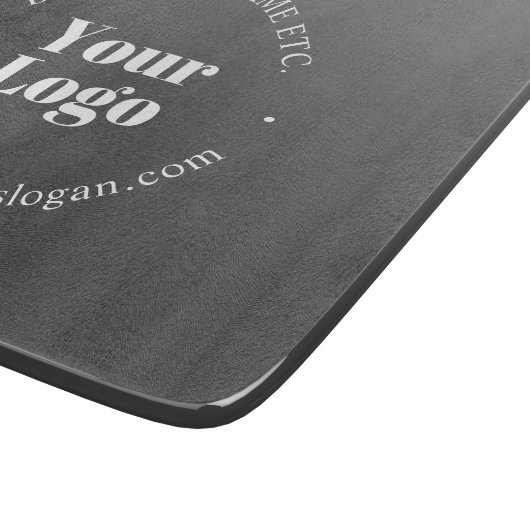 Ihr Firmenlogo oder Ihr Design und Ihr bearbeitete Schneidebrett (Ecke)