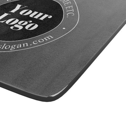 Ihr Firmenlogo oder Ihr Design und Ihr bearbeitete Schneidebrett (Ecke)