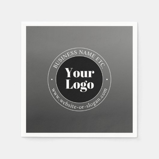 Ihr Firmenlogo oder Ihr Design und Ihr bearbeitete Serviette (Vorderseite)