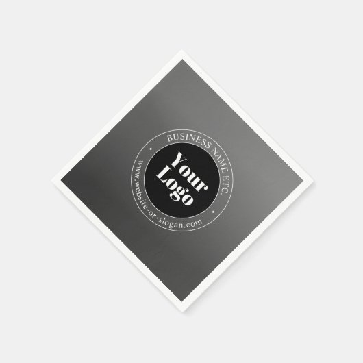 Ihr Firmenlogo oder Ihr Design und Ihr bearbeitete Serviette (Ecke)