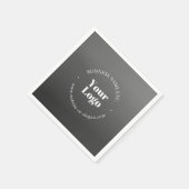 Ihr Firmenlogo oder Ihr Design und Ihr bearbeitete Serviette (Ecke)