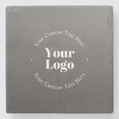 Ihr Firmenlogo oder Ihr Design und Ihr bearbeitete Steinuntersetzer (Vorderseite)