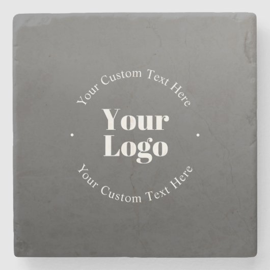 Ihr Firmenlogo oder Ihr Design und Ihr bearbeitete Steinuntersetzer (Vorderseite)