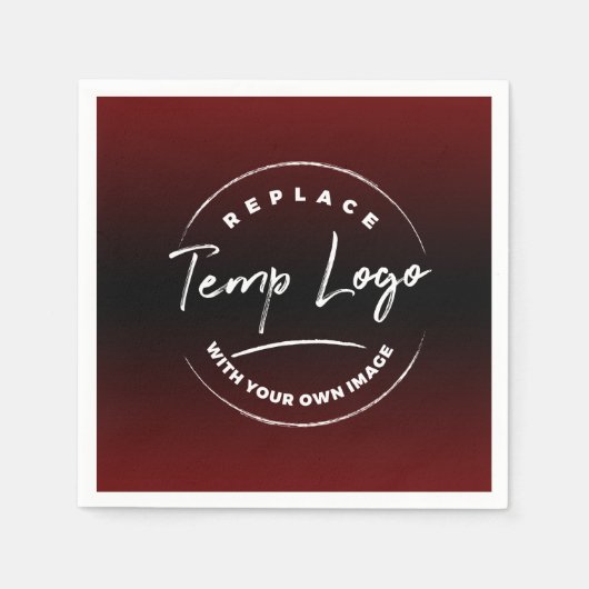 Ihr Firmenlogo oder Image Red Black Ombre Serviette (Vorderseite)