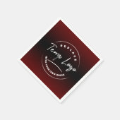 Ihr Firmenlogo oder Image Red Black Ombre Serviette (Ecke)
