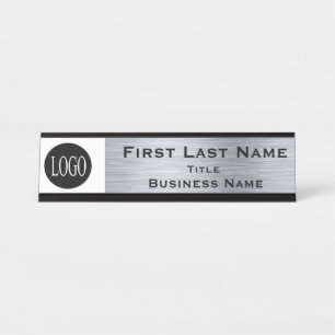 Ihr Firmenlogo Office-Schreibtisch signieren Metal Schreibtischnamensplakette