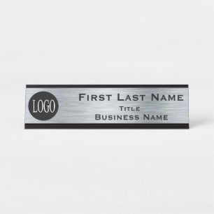 Ihr Firmenlogo Office-Schreibtisch signieren Metal Schreibtischnamensplakette