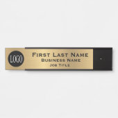 Ihr Firmenlogo Office Türsignierung Gold Look Türschild (Vorderseite )