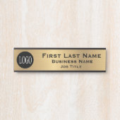 Ihr Firmenlogo Office Türsignierung Gold Look Türschild (Vorderseite )