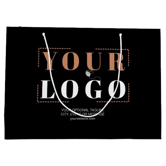 Ihr Firmenlogo - Optionale Textwerbung Große Geschenktüte (Rückseite)