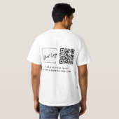 Ihr Firmenlogo QN-Code T-Shirt (Schwarz voll)