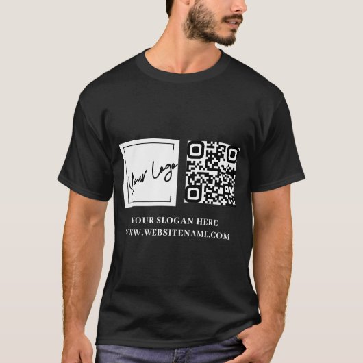 Ihr Firmenlogo QN-Code T-Shirt (Vorderseite)