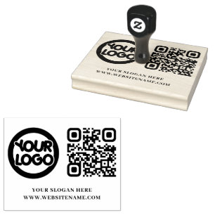Ihr Firmenlogo Qr-Code - Briefmarke aus Edelkautsc Gummistempel