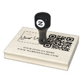 Ihr Firmenlogo Qr-Code - Briefmarke aus Edelkautsc Gummistempel (Stempel)