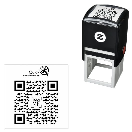 Ihr Firmenlogo QR Code Briefmarke Permastempel (Beispiel)