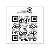 Ihr Firmenlogo QR Code Briefmarke Permastempel (Design)