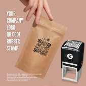 Ihr Firmenlogo QR Code Briefmarke Permastempel