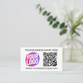 Ihr Firmenlogo & QR-Code & Text des Unternehmens T Visitenkarte (Stehend Vorderseite)