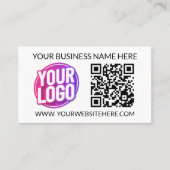 Ihr Firmenlogo & QR-Code & Text des Unternehmens T Visitenkarte (Vorderseite)