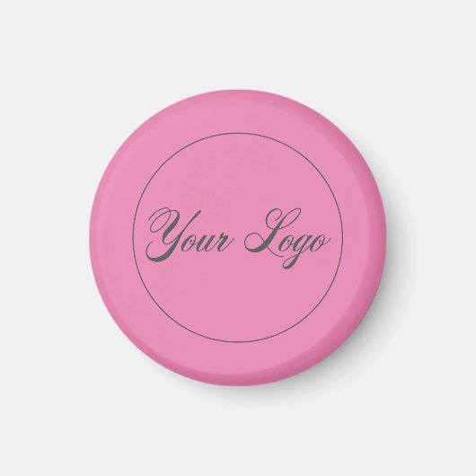Ihr Firmenlogo Rosa Magnet (Vorne)