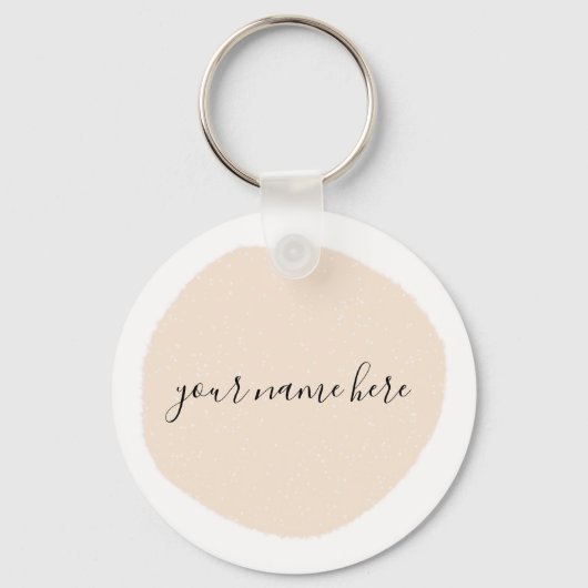 Ihr Firmenlogo Rosa Pinselstrich Schlüsselanhänger (Vorderseite)