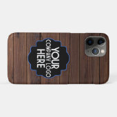 Ihr Firmenlogo Rustic Wood Vertikal Case-Mate iPhone Hülle (Rückseite (Horizontal))
