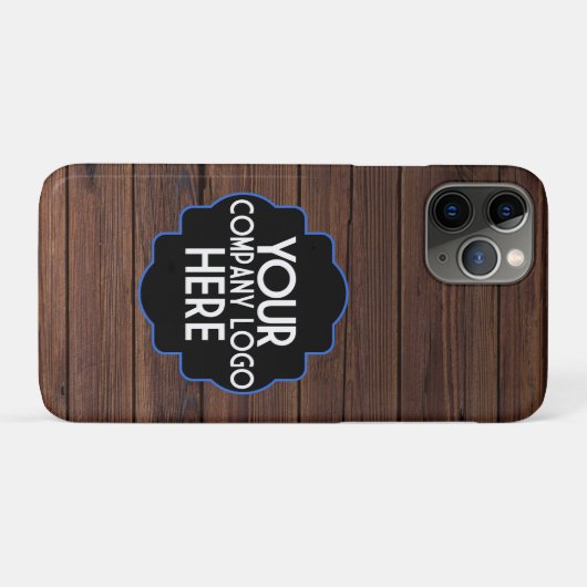 Ihr Firmenlogo Rustic Wood Vertikal Case-Mate iPhone Hülle (Rückseite (Horizontal))