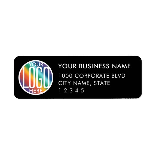 Ihr Firmenlogo - Schwarze Rücksendeadresse (Vorne)