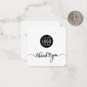 Ihr Firmenlogo Script Corporate Danke Mitteilungskarte (Vorderseite/Rückseite Beispiel)