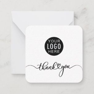 Ihr Firmenlogo Script Corporate Danke Mitteilungskarte