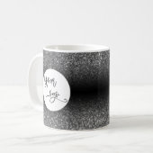 Ihr Firmenlogo, Silber und Schwarz Kaffeetasse (Vorderseite Links)