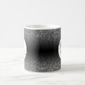 Ihr Firmenlogo, Silber und Schwarz Kaffeetasse (Mittel)