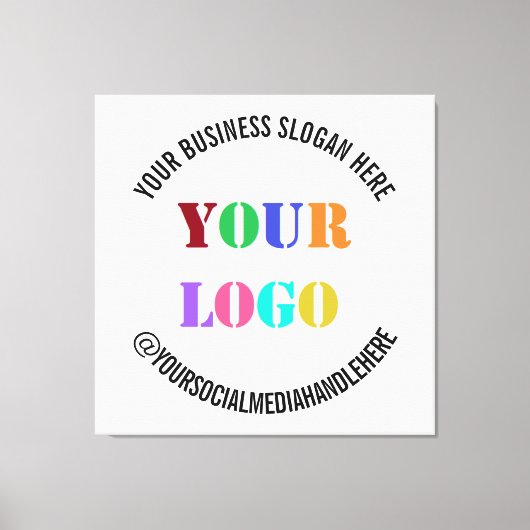 Ihr Firmenlogo Social Media Name Canvas Print Leinwanddruck (Vorderseite)