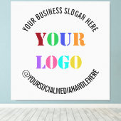 Ihr Firmenlogo Social Media Name Canvas Print Leinwanddruck (Insitu (Holzboden))