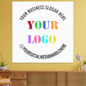 Ihr Firmenlogo Social Media Name Canvas Print Leinwanddruck (Insitu (Wohnzimmer))