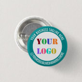 Ihr Firmenlogo Social Media Werbebutton Button (Vorne & Hinten)